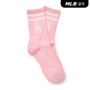 [엠엘비코리아공식] 빅로고 스트라이프 장목양말 LA (Mg.Pink)