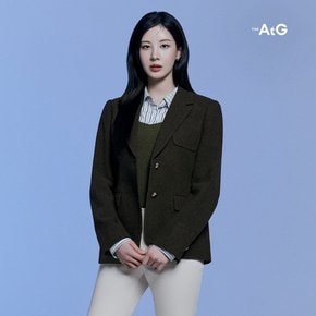 [The AtG] 더엣지 24FW 울혼방 로렌 체크 자켓