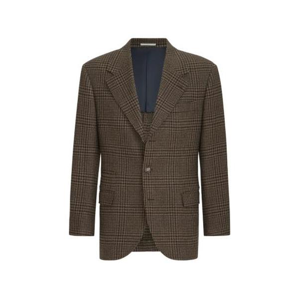 확대된 대표 브루넬로 쿠치넬리 수트 자켓 MV4668BTC7 C016 BROWN BLACK