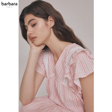 barbara 바바라 스트라이프 지지미 여성 원피스 파자마 2컬러 택 1 AGW4603L