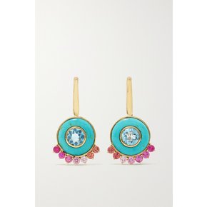 + Net Sustain Anna 18-karat Recycled Gold Multi-stone Earrings 블루