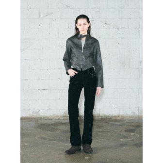 레킴 LEATHER BIKER JACKET