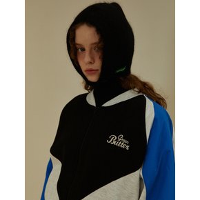 Wind Breaker Warm Sweat Zip-up (Melange/Blue)