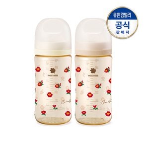 베베그로우 PPSU 동백 젖병 트윈팩 280ml(노꼭지)