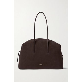 DEMELLIER 드멜리어 스톡홀름 가죽 트리밍 스웨이드 토트백 초콜릿 46376663162972693