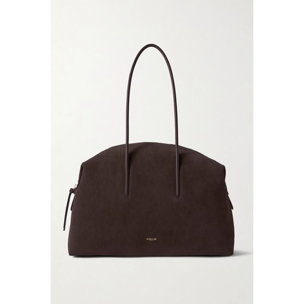 드멜리어 스톡홀름 가죽 트리밍 스웨이드 토트백 초콜릿 46376663162972693
