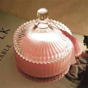 아트박스/365데이 ANTIQUE GLASS CANISTER (PINK) 소이캔들