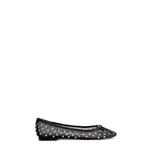 이스퀘어 4271222 Yosi Samra Sadie Rhinestone Mesh Ballet Flat