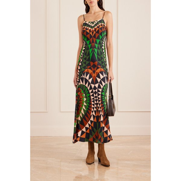 팜리오 하트 데코 새틴 맥시 원피스 46376663162974263