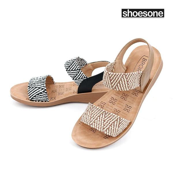[슈즈원] 푹신한 착용감의 고무밴딩 스트랩 샌들 브리즈