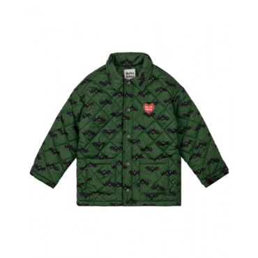 벨리타앤보이즈 BK4IPJ12GN Green Bat Pattern Quilted Jacket
