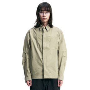 ZIPPER POCKET SHIRT (KHAKI BEIGE)