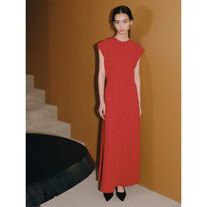 oblique maxi dress_red