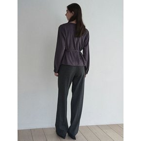 스트라이프 슬랙스 차콜 STRIPE SLACKS CHARCOAL