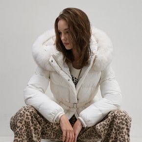 [시흥점] 여성 웨이스트 테이프 장식 숏 구스점퍼 (ER4TD502)