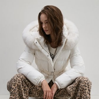 에고이스트 [시흥점] 여성 웨이스트 테이프 장식 숏 구스점퍼 (ER4TD502)