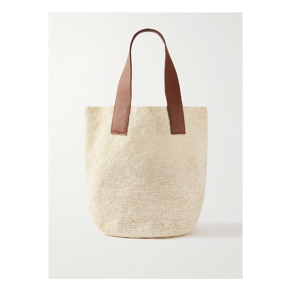 엘 비아헤로 맥시 텍스처 가죽 트리밍 스트로 토트 베이지 46376663162850984