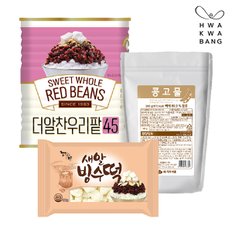 콩고물 빙수세트(더알찬우리팥 850g+콩고물 200g+국산 새알빙수떡 300g) / 캔형 국산팥