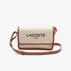 라코스테 Schultertasche 아이코닉 캔버스 Klappenverschluss. - NATURAL TAN 9204745