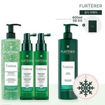 르네휘테르 [홀리데이단독]포티샤 슈퍼볼륨 샴푸&두피세럼 듀오(+포티샤 마스크 600ml+홀리데이 오너먼트)