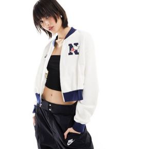 4091802 Nike Varsity patchwork bomber jacket in sail white