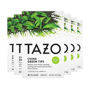 타조 차이나 그린 팁스 녹차 Tazo Tea Bag 20티백 6개