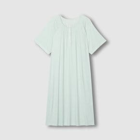 여 보드리 체크 반팔 파자마 원피스 (LIGHT MINT/ LIGHT NAVY/ LIGHT PINK)