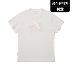 공식 여성 SS ARTECO 그래픽 쿨맥스에코 반팔 티셔츠 (ECO) (Ivory) KWM24253W5