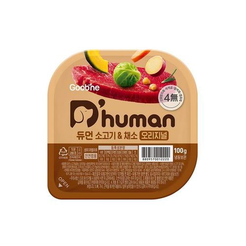 듀먼 자연화식 소고기&채소 10팩(100g)