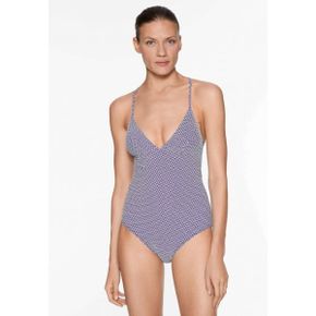 5176298 OYSHO GEOMETRIC - Swimsuit blue