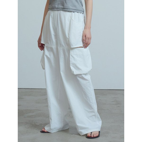 Cargo Slit Jogger Pants (2colors)_White