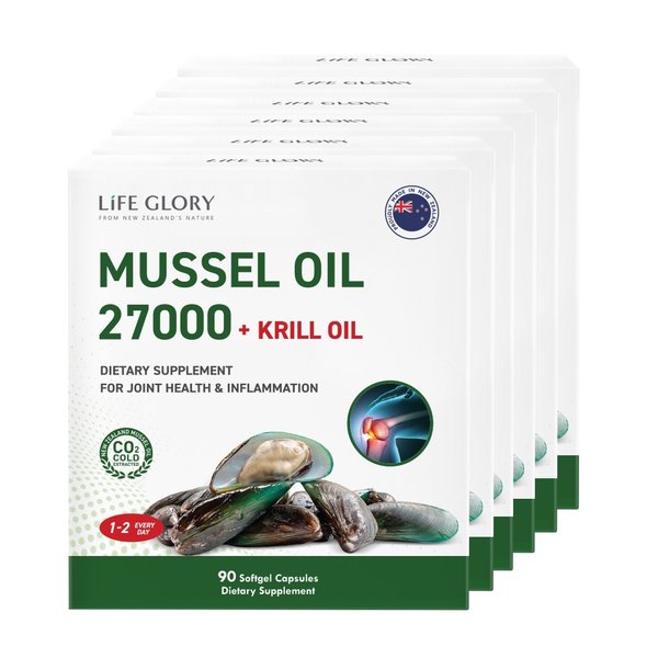 라이프글로리 프리미엄 초록입홍합 오일 27000 90캡슐 6개