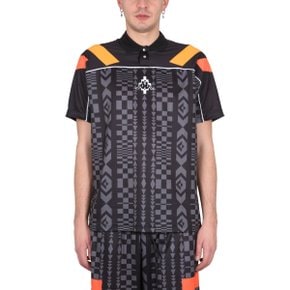 Mens shirt MARCELO BURLON X KAPPA POLO SHIRT BLACK CMVA005_S23FAB0011007