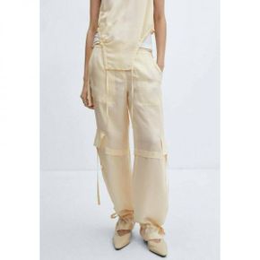 4386845 Mango Cargo trousers - ecru