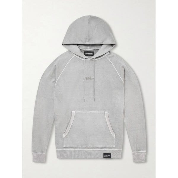 네이버후드 로고 자수 피그먼트 다이드 코튼 저지 후드 티셔츠 46376663163075090