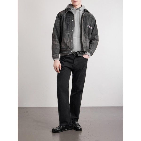 네이버후드 로고 자수 피그먼트 다이드 코튼 저지 후드 티셔츠 46376663163075090