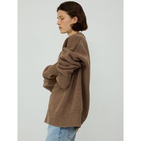 Olsen wool knit pullover_brown