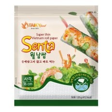 타이키 물없이 싸먹는 월남쌈 16cm(사각) 120g 반짱씨우몽