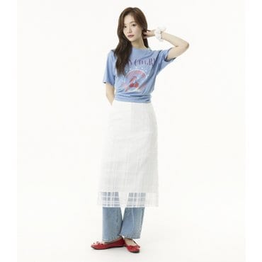 플라스틱아일랜드 체크 레이어링 스커트 (PR2WS531)