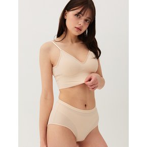 [단독구성][브라1+팬티2] 샌드 에어홀 노와이어 브라렛 팬티세트 3종세트