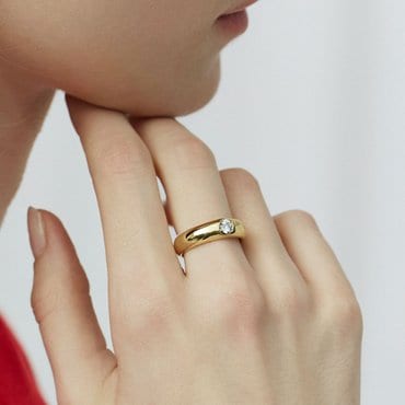 이에르로르 에센스 실버(Y) 랩다이아 싱글 반지 0.3CT HL4R52432Y9