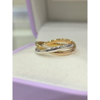 골든듀 [파주점] 칸타빌레(S)WYP 3색 콤비 반지 (WP화이트골드+YG옐로우골드+PG핑크골드) 18k 281200001