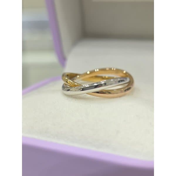 [파주점] 칸타빌레(S)WYP 3색 콤비 반지 (WP화이트골드+YG옐로우골드+PG핑크골드) 18k 281200001