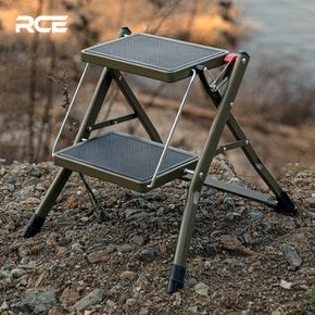 RCE 접이식 2단 사다리 캠핑 기어 에디션 선반 쉘프 워터저그 받침대 쿨러 스탠드
