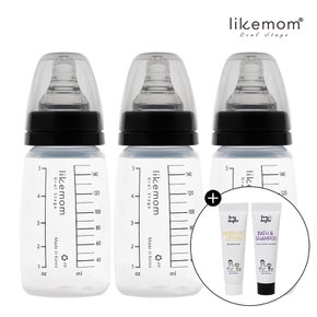 라이크맘 신생아용 PP 젖병 150ml, 3개 (+ 베이비 10ml 샘플 증정)