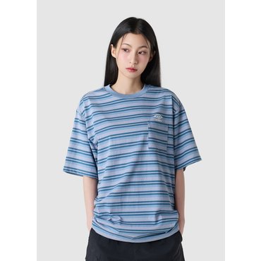 엄브로 남녀공용 스트라이프 반팔 티셔츠 UQ321CRS74BST