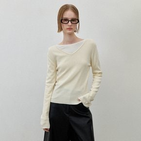 (T-7024)ESSENTIAL CELESE V-NECK KNIT