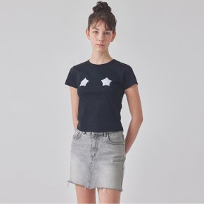 [TOPGIRL] STAR-SHAPED BALOON PRINTED SILKET T-SHIRT_T416TP102(WH)