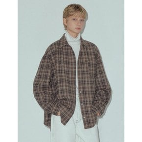 Oversized Flannel Check Shirt_CTT343(2color)