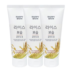 해피바스 라이스 보습 클렌징폼 200g x3